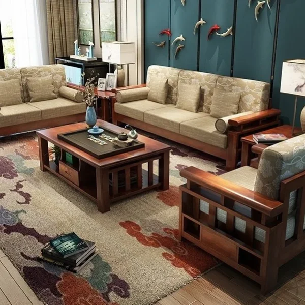 Traditional Wooden Sofa Set